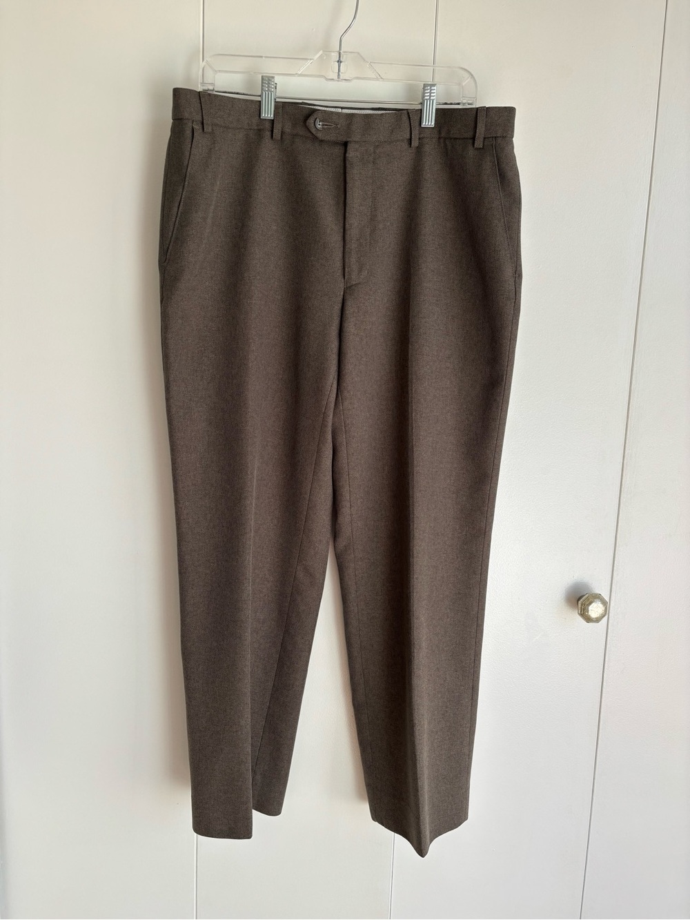 Marks & Spencer Men's Dark Brown Tailored Dress Trousers